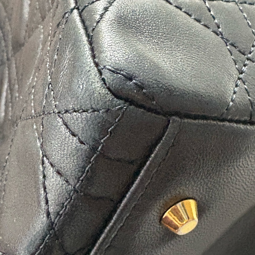 Lady Dior Medium Black Quilted Satchel with Gold Accents - Picture 11 of 16